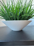 Artificial Greenery with Rocks in White Painted Wooden Bowl