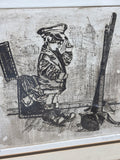 Dressing Up in Dads Clothes Etching by Virginia Curtin; Signed