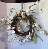 Faux Magnolia Spray Wreath