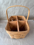 Small Longaberger Basket With Divider