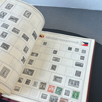 (D) The New World Wide Postage Stamp Album 1/4 Filled with Stamps