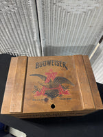 Budweiser Vintage Wooden Lidded Beer Crate