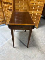 Drop Leaf Side Table with Inlay