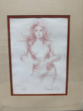 “Hot Pants” Lithograph Sketch Print By Connie King - Signed