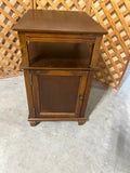 Petite End Table/Nightstand With Pullout Tray