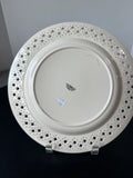 Hartley Greens Leeds Pottery England Creamware Pierced Dinner Plate (4 AVAILABLE—PRICED INDIVIDUALLY AT $95 EACH)