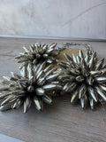 Silver Tone Starburst Floral Statement Necklace (AS IS)