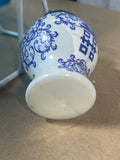 Blue & White Glass Ginger Jar Ornament, 4"H, 9 Available, PRICED INDIVIDUALLY