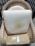 AS IS***Ayers Furniture Cream Tone Wicker Chair with Cushions***READ DESCRIPTION***