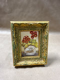 Gold Ornate Framed Primrose Flowers Still Life Miniature Print (C)