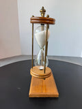 Brass & Wooden Vintage Suspended Hourglass with Stand
