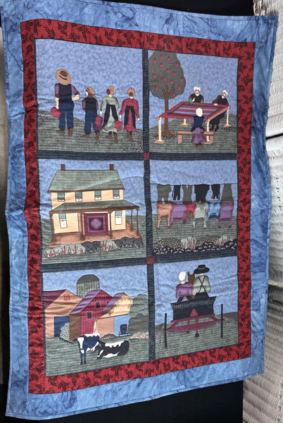 Amish Community Hand Made Crib Quilt