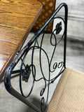 Dining Set: Table with Metal Base/Wood Top and (6) Metal Chairs
