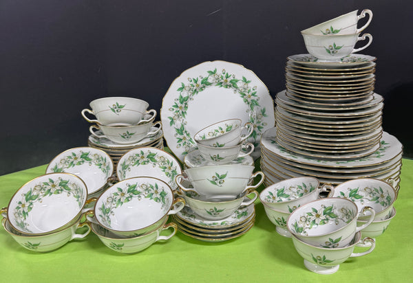 81-Piece Royal York Germany Orange Blossom China Set