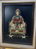 Asian Emperor & Empress Relief Art Pair