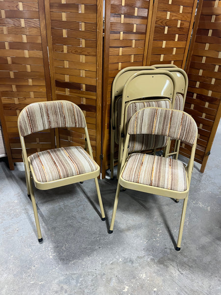 Meco Folding Chairs, Set of 6