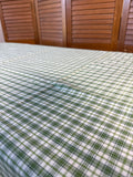 Green Gingham Primitive Tablecloth