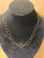 Sterling (Vermeil) Connecting Rings Necklace