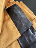 Pair of Chris Madden Gold Grommet Panels with Black Trim