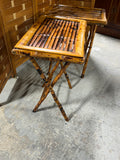 Bamboo Style Pair of Folding TV Tray Tables