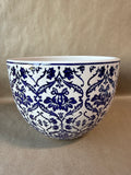 Ornate Blue And White Ceramic Planter