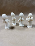 Set Of 4 Angel Boys Christmas Singing Choir