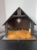 Silent Night Wind Up Musical Hand Made Wooden Nativity