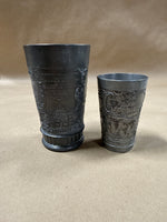 Pair Of Pewter German Cups