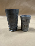 Pair Of Pewter German Cups