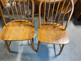 Danish Round Dining Table with (6) Chairs by Mobelfabrik ***SEE PHOTOS FOR CONDITION***