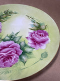 Floral Hand Painted Decorative Plate - Signed (B)