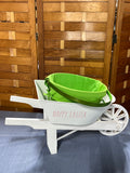 Easter Basket and Decorative Wheel Barrow
