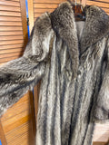 Womens Long Racoon Fur Coat