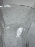 Pair of Large Bubble Glass Hurricane Candle Holders with Resin Bases
