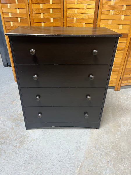 Particle Board Dresser , dark brown, card board backing