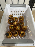 Amber Mercury Glass Ornaments, 12 pc