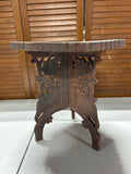 Carved Wood Plant Stand, Made in India