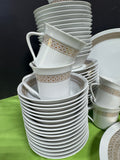 96-Piece Mikasa Tempo-Seventy Japan 5894 Midas Gold Filigree China Set