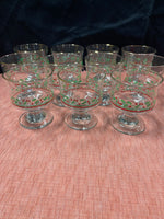 Set of 11 Holly Berry Glasses/Dessert Cups