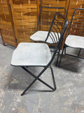 Lot of 4 Cosco Vintage Metal Folding Chairs (2 SETS AVAILABLE—PRICED INDIVIDUALLY AT $25 EACH SET)