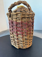 Wicker Encased Vintage Stoneware Flagon