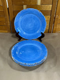 Tommy Bahama Blue Plastic Plates, 4 pc