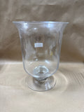 Glass Hurricane Vase With Rhinestone Strip