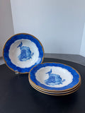 4-Piece Leopard Lazuli by Lynn Chase Rimmed Soup Bowls (2 SETS AVAILABLE—PRICED INDIVIDUALLY AT $95 EACH SET) (E)