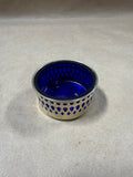 EPNS Art Deco Cobalt Blue Salt Cellar // 2 Available // *** PRICED INDIVIDUALLY***