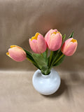 Artificial Tulips In White Vase