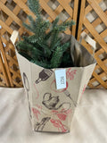 Pair of Faux Christmas Trees in Ceramic Pots, 16"H and 21"H