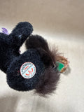 Wagner Handwork Mini Flocked Black Cat With Bed