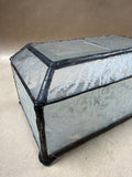 Clear Beveled Glass Trinket Box With Mirrored Bottom