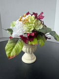 Faux Mixed Florals in Resin Urn